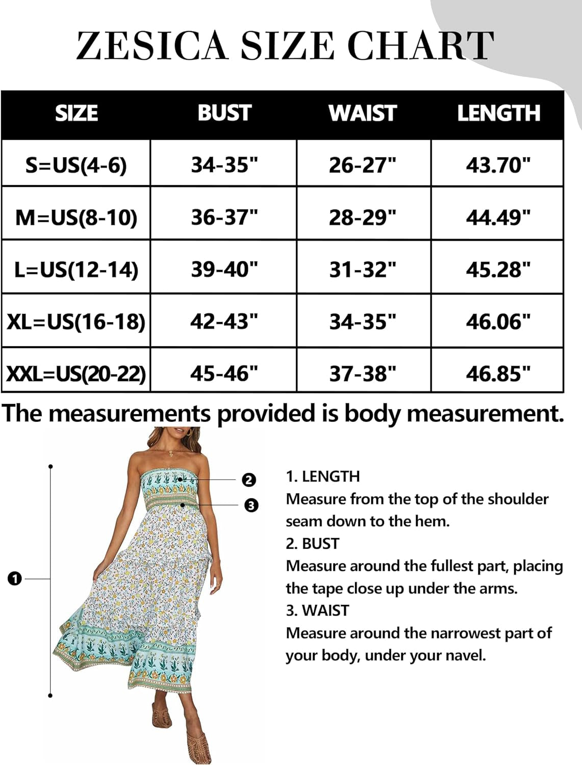 Women'S Summer Bohemian Floral Printed Strapless Beach Party Long Maxi Dress